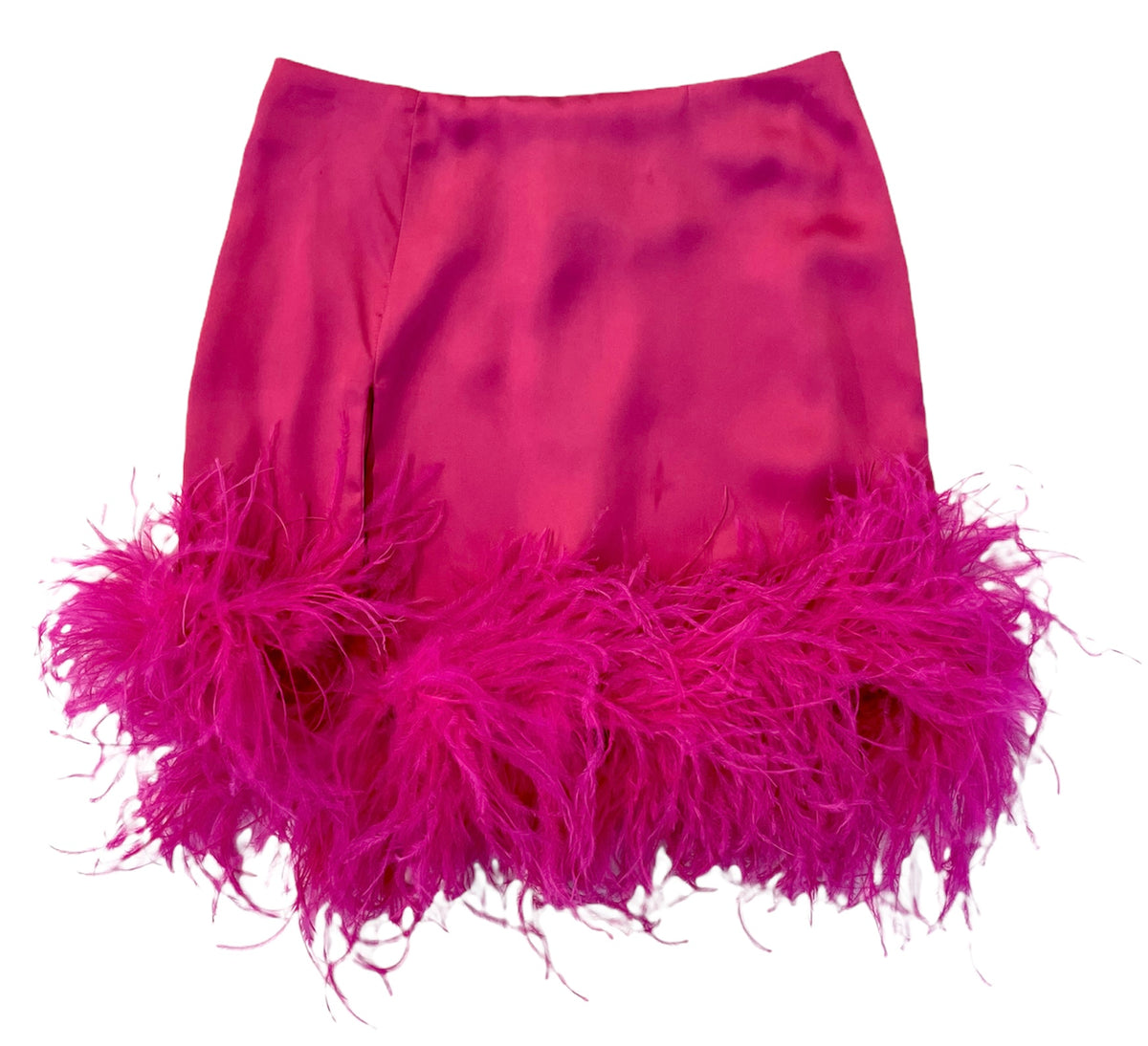 Starburst Feather Skirt in Pink L / Pink