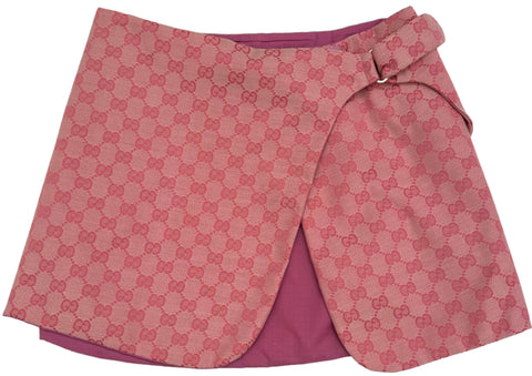 Pink GG Mini Wrap Skirt