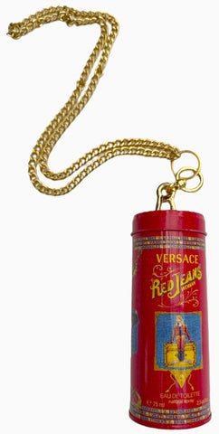 Versace Red Jeans Chain Bag