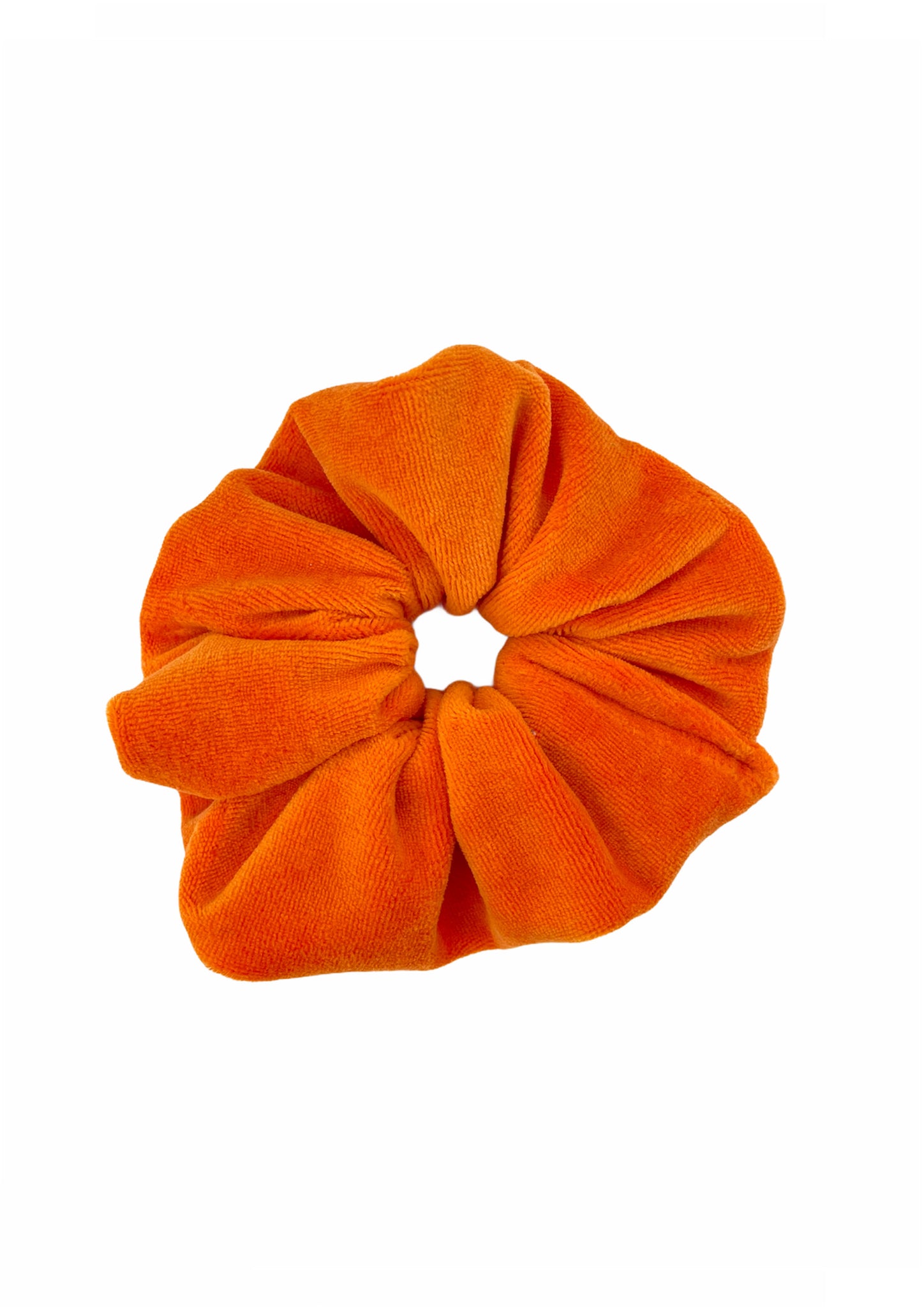 Orange Velour Scrunchie