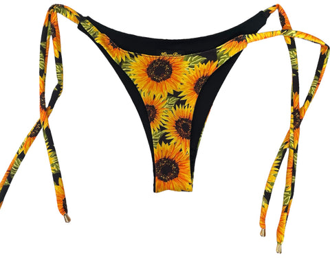 Sunflower Print Bikini - Bottoms Only