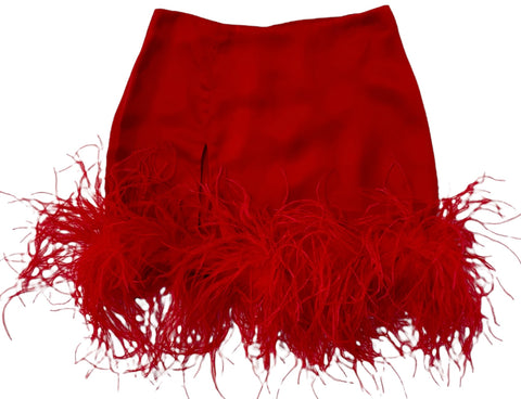 Red Feather Skirt - PRE ORDER