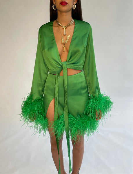 Emerald Green Feather Matching Set - PRE ORDER