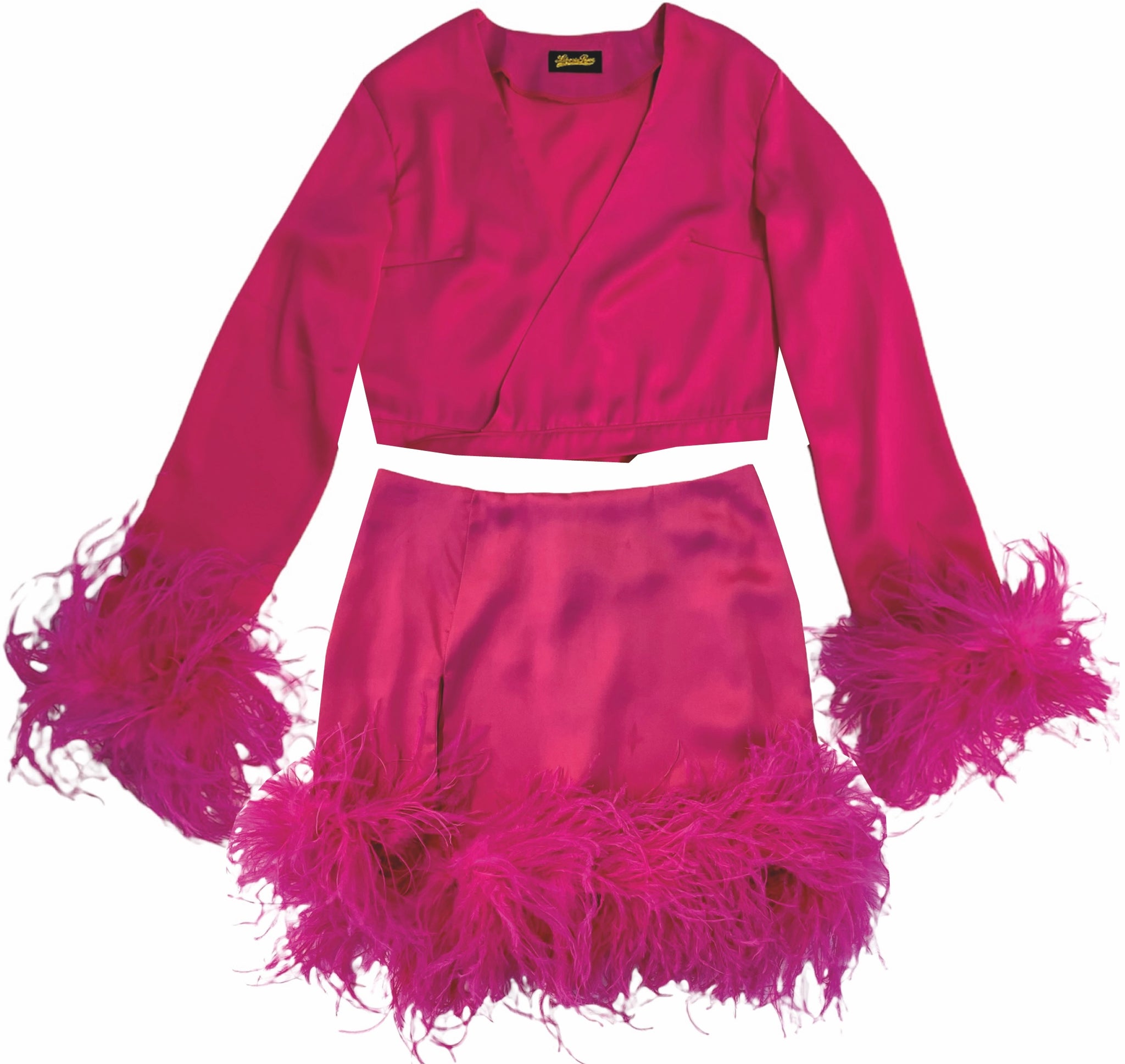 Pink Feather Matching Set- PRE ORDER